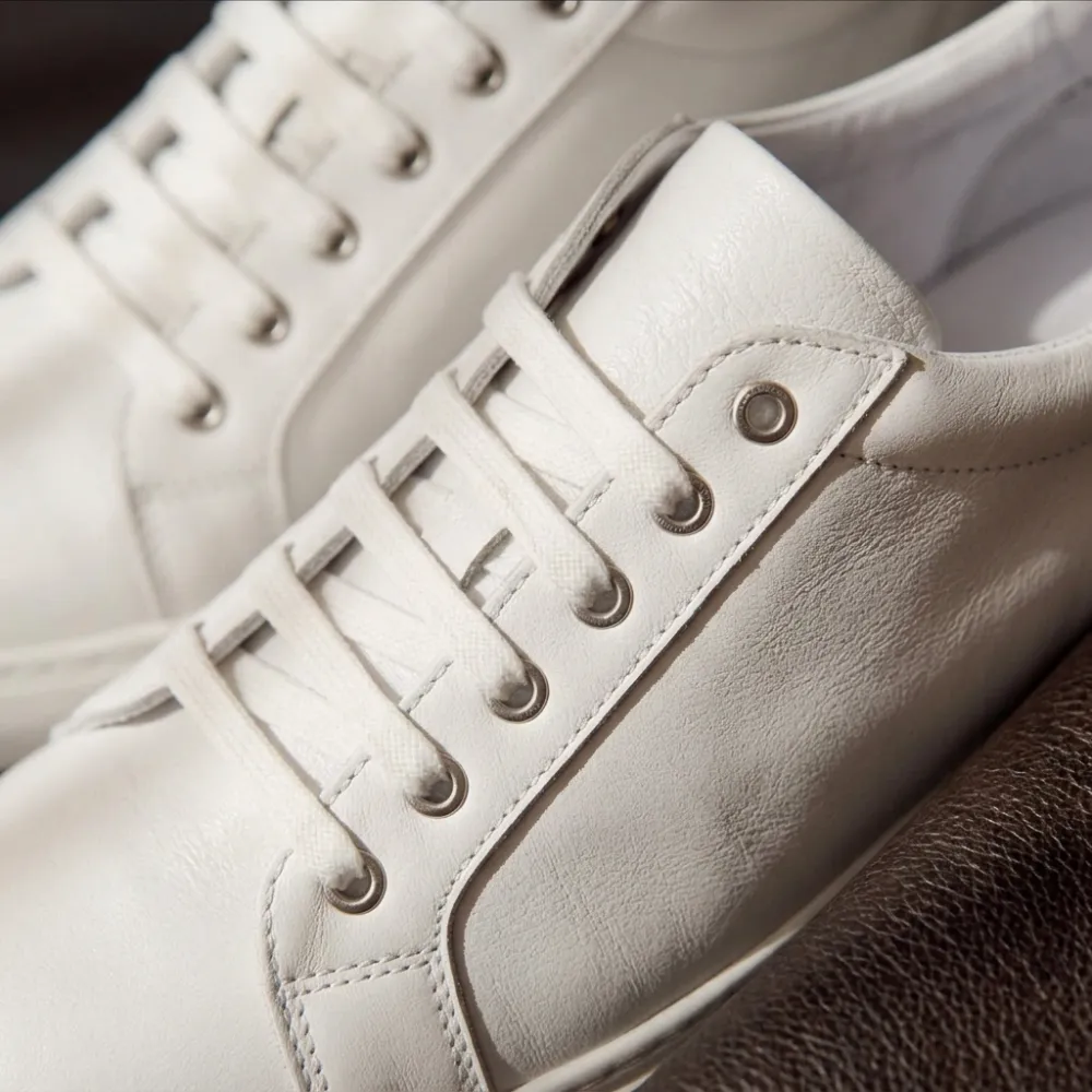 Sneakers rialzate Brera Alto in pelle bianca +9 cm