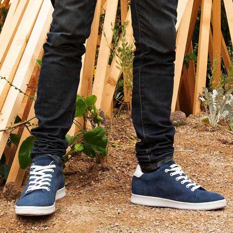 Sneaker talon compensé Homme | Bleu +5,5 CM | Mario Bertulli