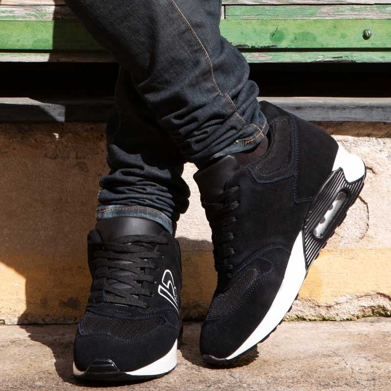Basket Homme rehaussante  | Noir +7 CM | Mario Bertulli