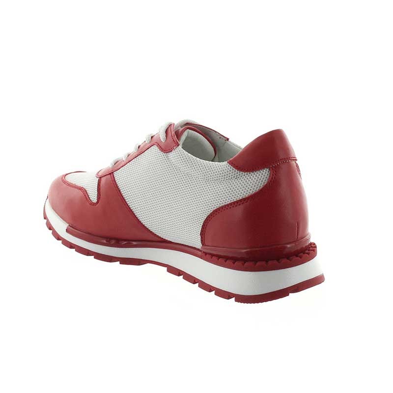 sneakers compensés Homme - Rouge - Cuir/mesh - +7 CM - Sirmione - Mario Bertulli