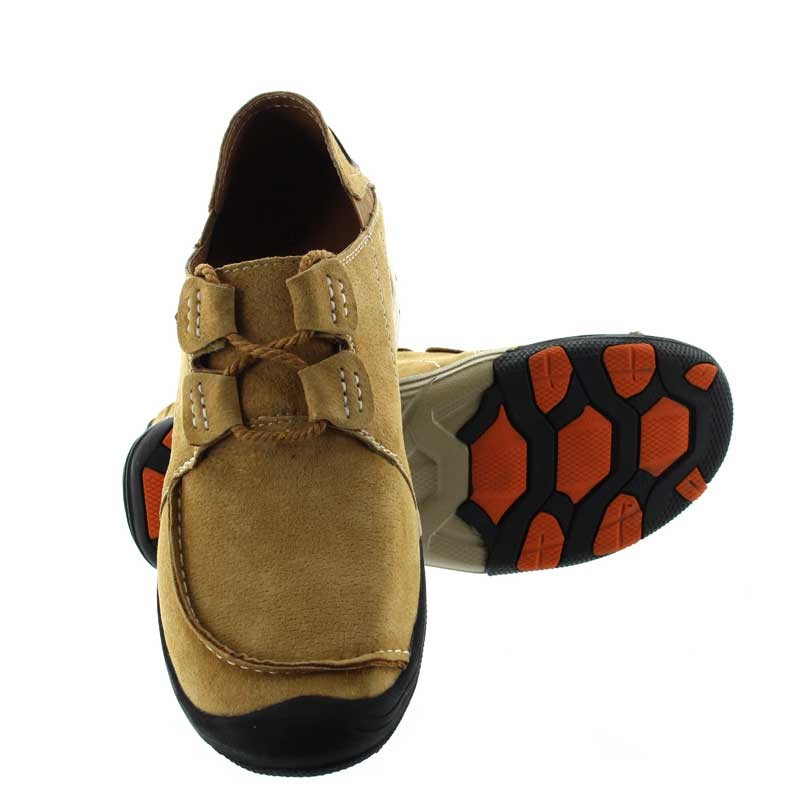 basket rehaussante Homme - Cognac - Nubuck - +5 CM - Détente - Mario Bertulli
