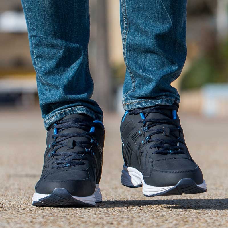 Basket Homme rehaussante  | Marine +7,5 CM | Mario Bertulli