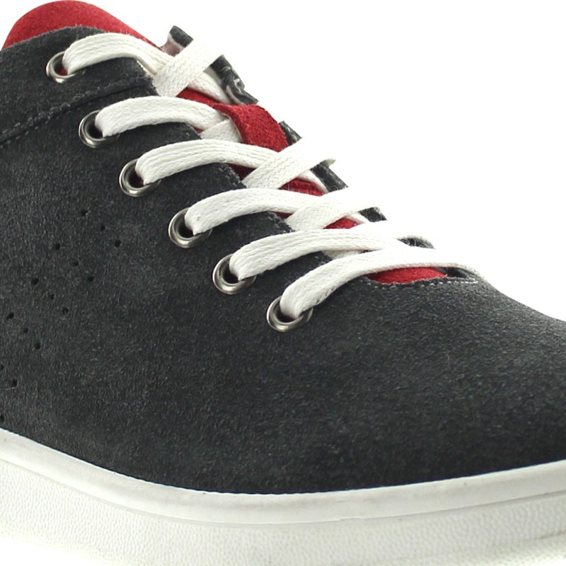 Sneakers Rehaussantes Apricale gris foncé/rouge +6cm