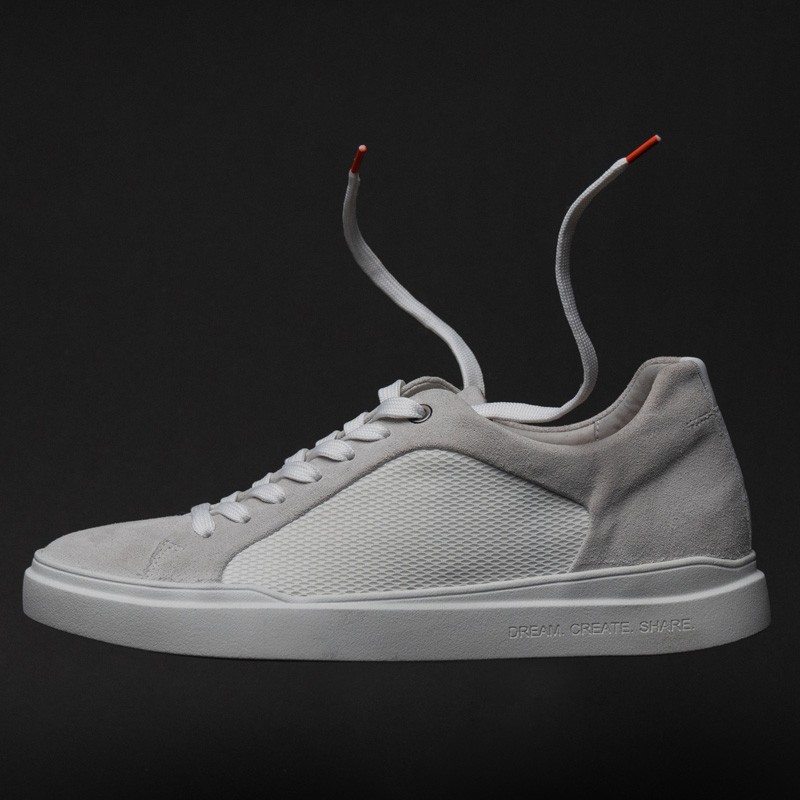 Sneakers Rehaussantes Seb Delanney DCS Blanc/gris +6 cm
