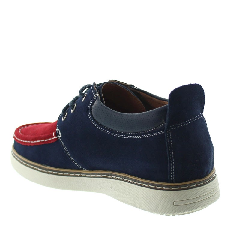 Chaussures rehaussantes Pistoia Marine/rouge +5.5cm