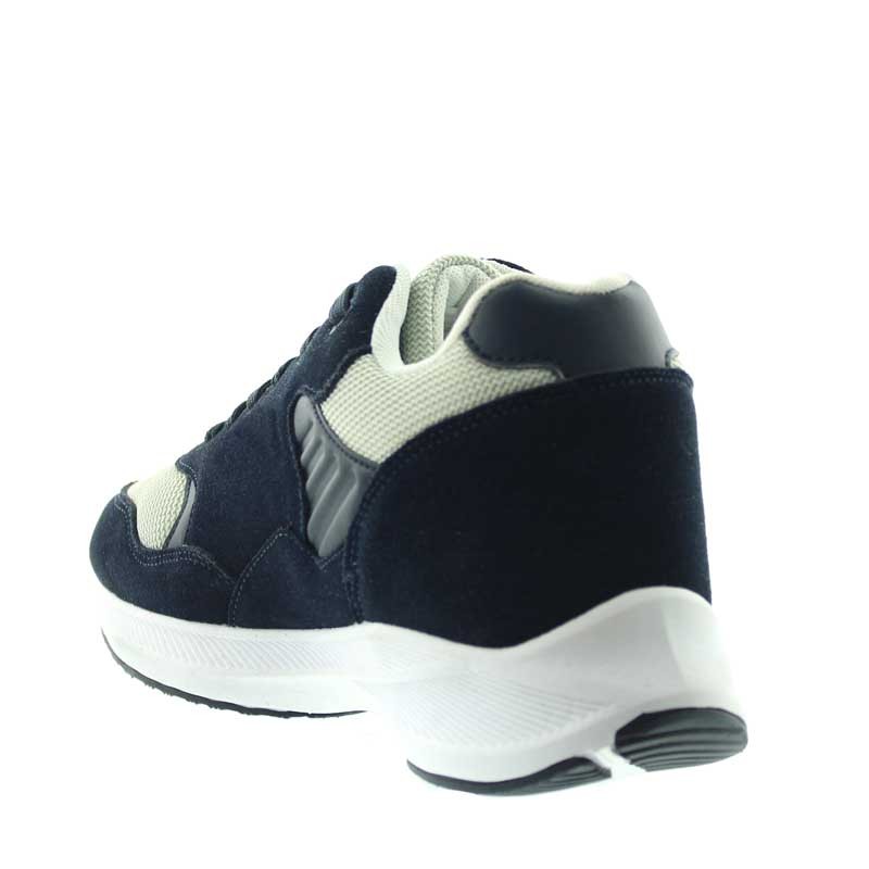 Baskets rehaussantes Rogolo bleu +7cm
