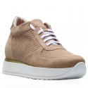 Sneakers rehaussantes femme Audencia - sable +7cm