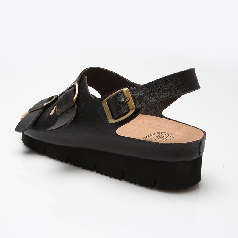 Sandales Rehaussantes Riccione noir +5 cm