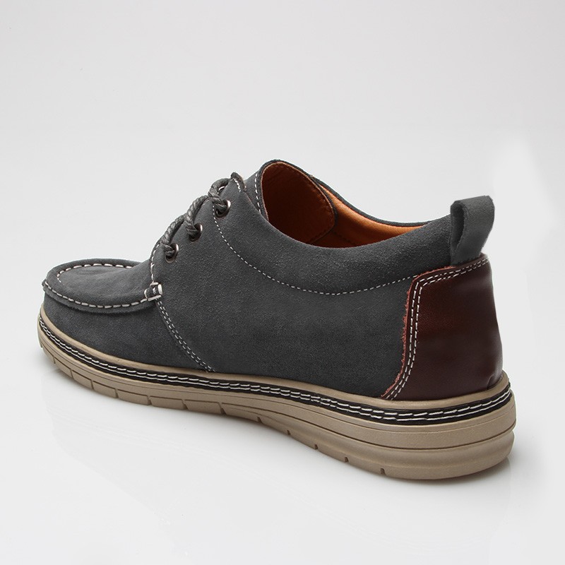 Prato Mocassins Rehaussants gris +6 cm