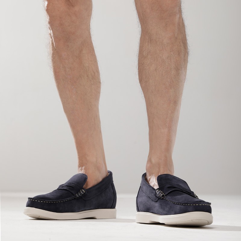 Mocassin rehaussant Homme | marine +5,5cm | Mario Bertulli
