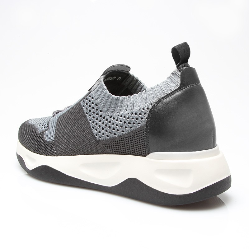 Baskets Rehaussantes Lanza gris +7 cm