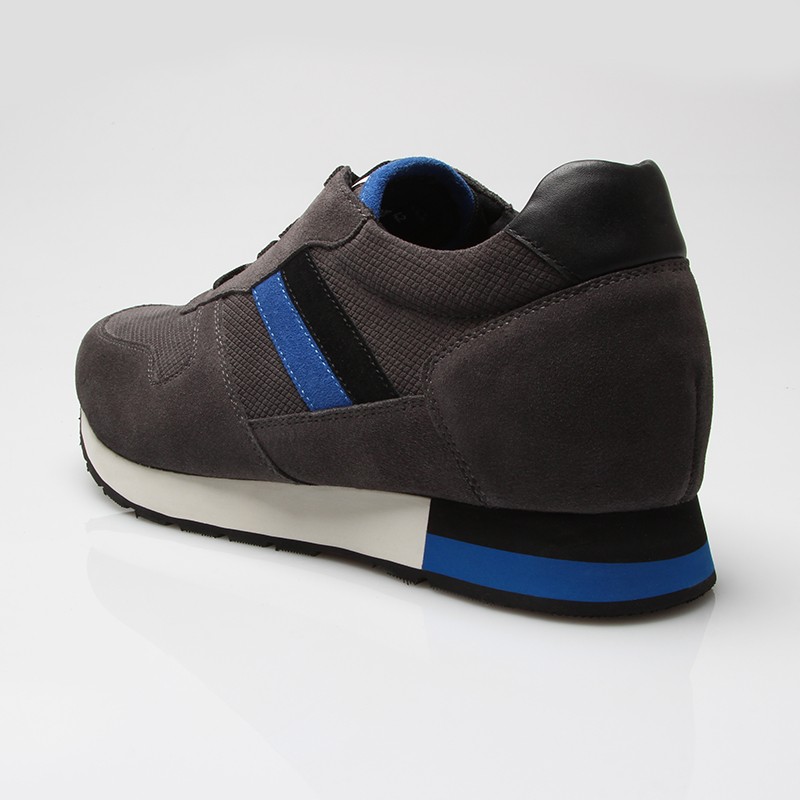 Basket Homme rehaussante | Gris +7 cm | Mario Bertulli