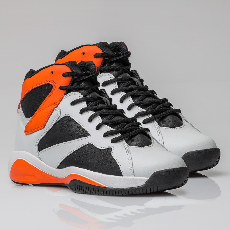 Basket Homme rehaussante  | Blanc/orange +7 CM | Mario Bertulli