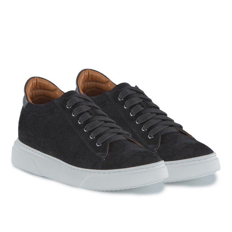 Sneaker talon compensé Homme | Brera noir +7,5 cm | Mario Bertulli