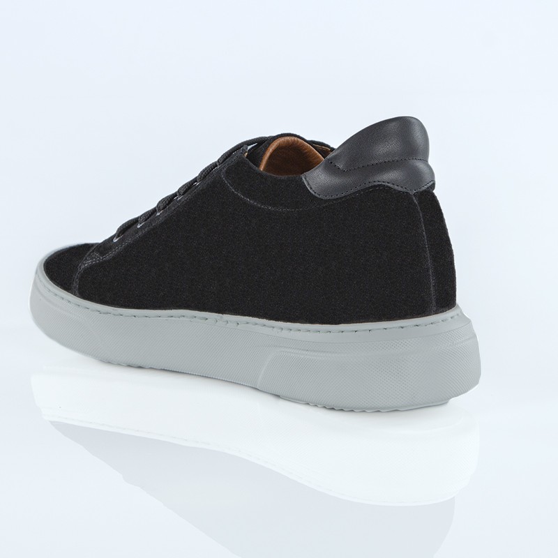 Sneaker talon compensé Homme | Brera noir +7,5 cm | Mario Bertulli