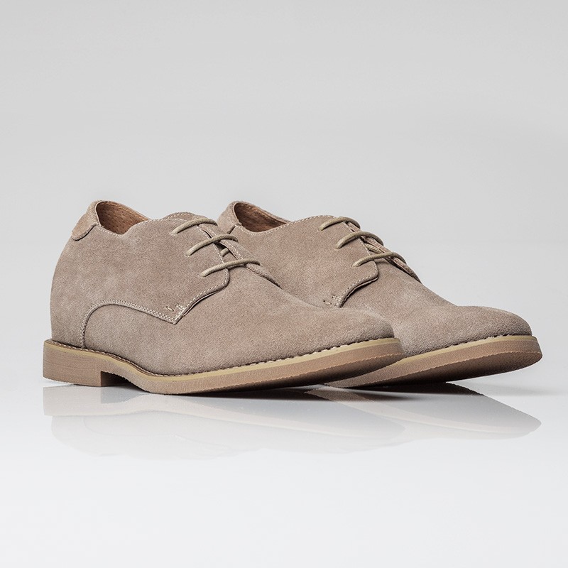 Chaussure Derby compensée Homme | Taupe +6 CM | Mario Bertulli