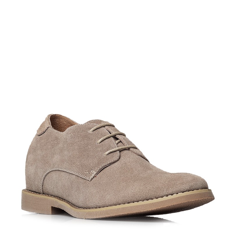 Chaussure Derby compensée Homme | Taupe +6 CM | Mario Bertulli