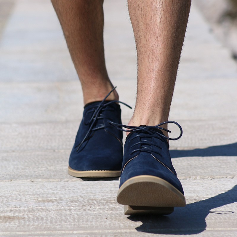 Chaussure Derby compensée Homme | Marine +6 CM | Mario Bertulli