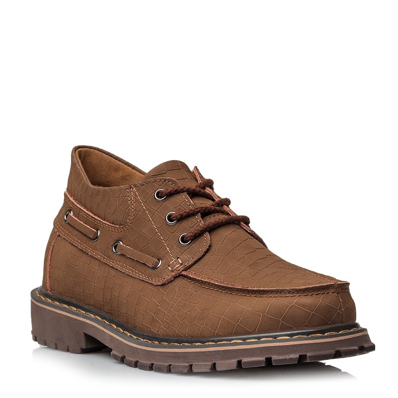 Chaussures bateau rehaussantes Homme | Marron +6,5 CM | Mario Bertulli