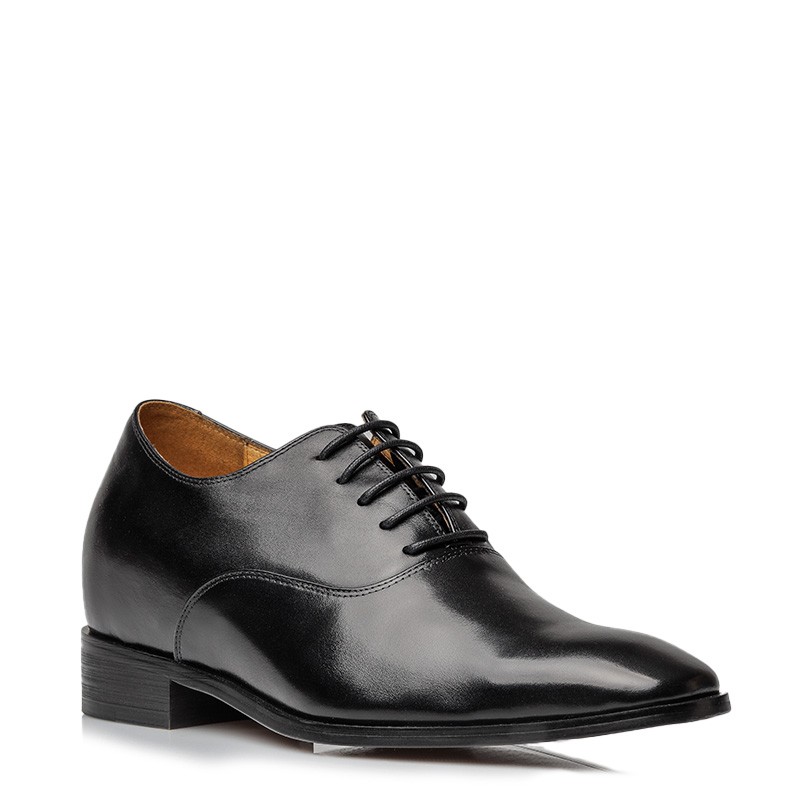 Richelieu compensé Homme | Noir +7,5 CM | Mario Bertulli