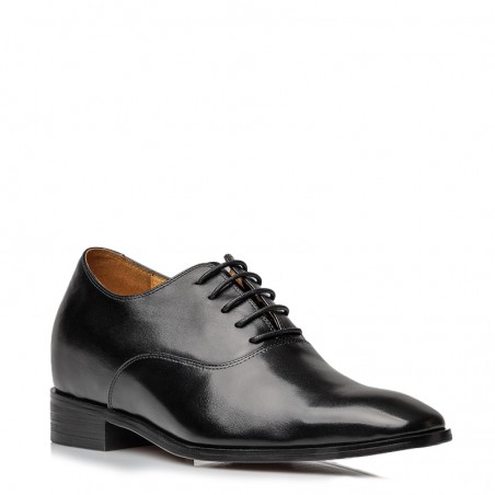 Richelieu compensé Homme | Noir +7,5 CM | Mario Bertulli