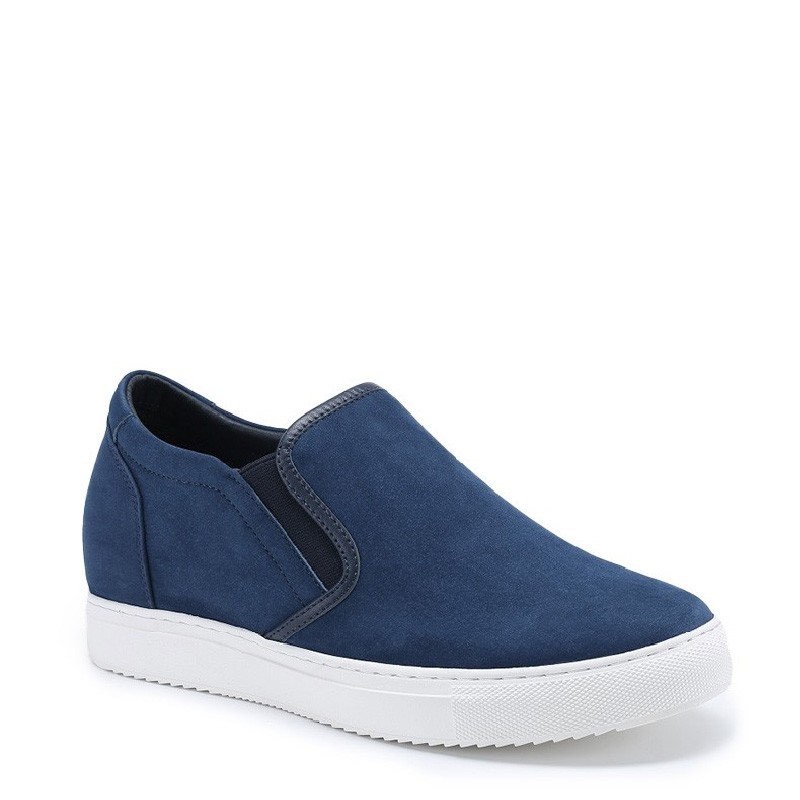 Sneaker talon compensé homme | Marine +6 cm | Mario Bertulli
