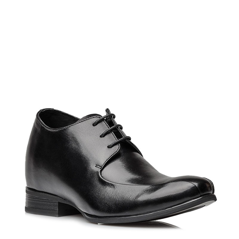 Chaussure Derby compensée Homme | Noir +7 CM | Mario Bertulli