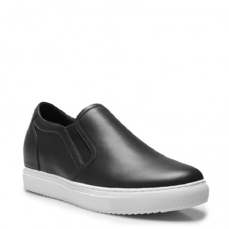 Sneaker talon compensé homme | Noir +6 cm | Mario Bertulli