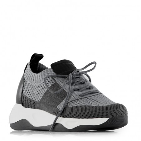 Basket Homme rehaussante  | Gris +7 CM | Mario Bertulli