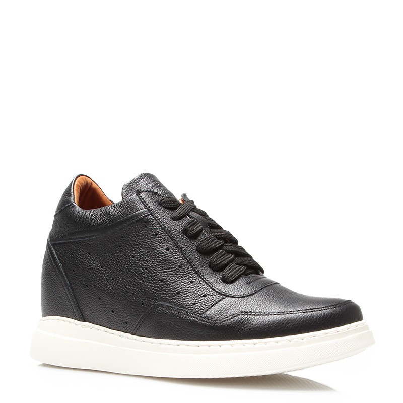 Sneaker talon compensé Homme | Noir +9 cm | Mario Bertulli