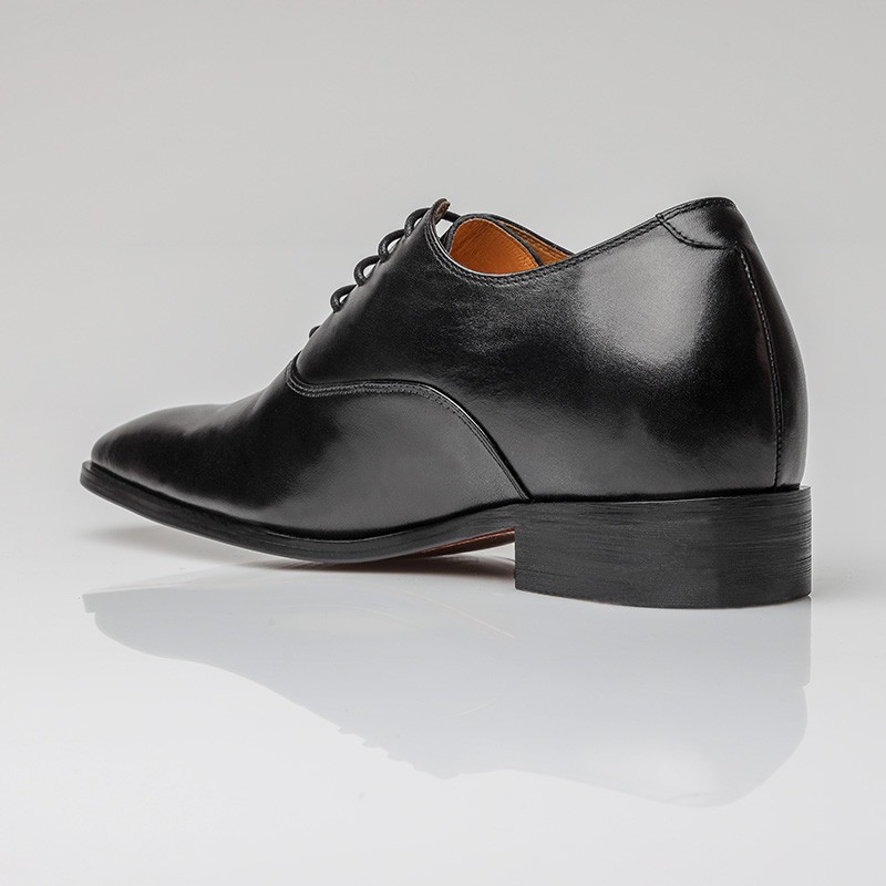 Richelieu compensé Homme | Noir +7,5 CM | Mario Bertulli