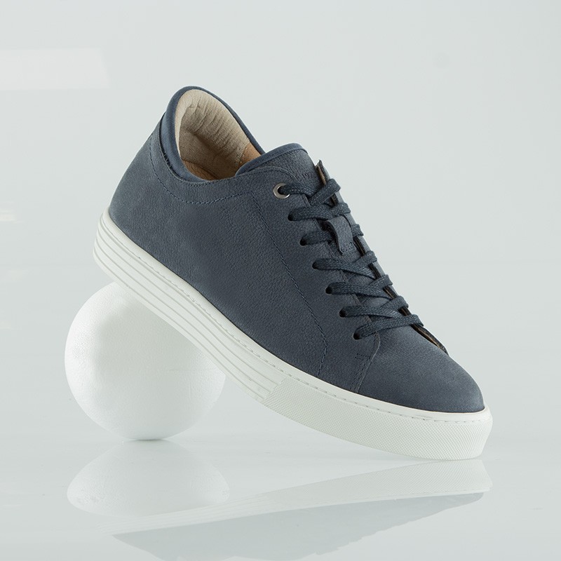 Sneaker talon compensé Homme | marine +6 CM | Mario Bertulli