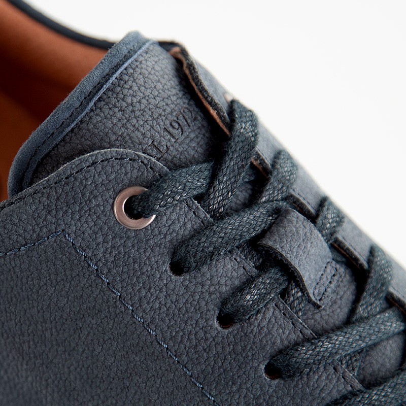 Sneaker talon compensé Homme | marine +6 CM | Mario Bertulli