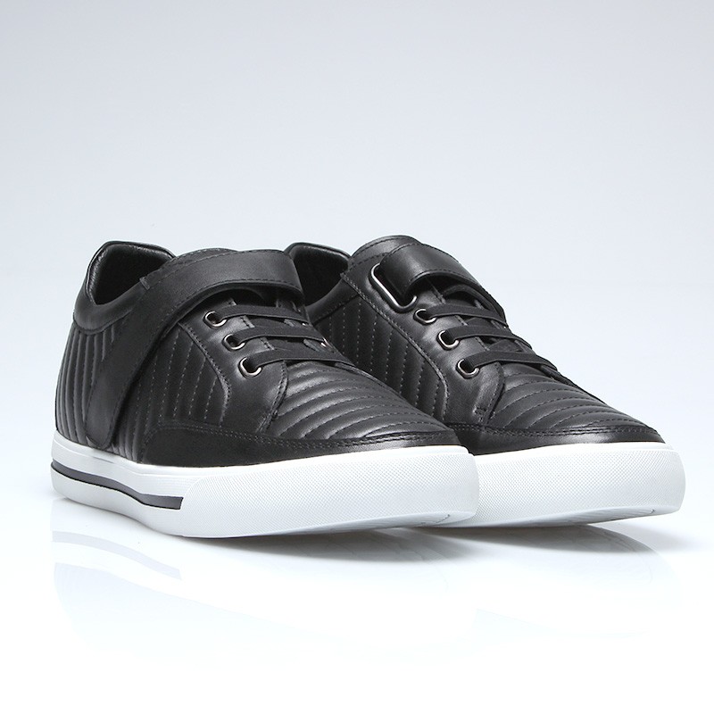 Sneaker talon compensé Homme | Noir +6 CM | Mario Bertulli