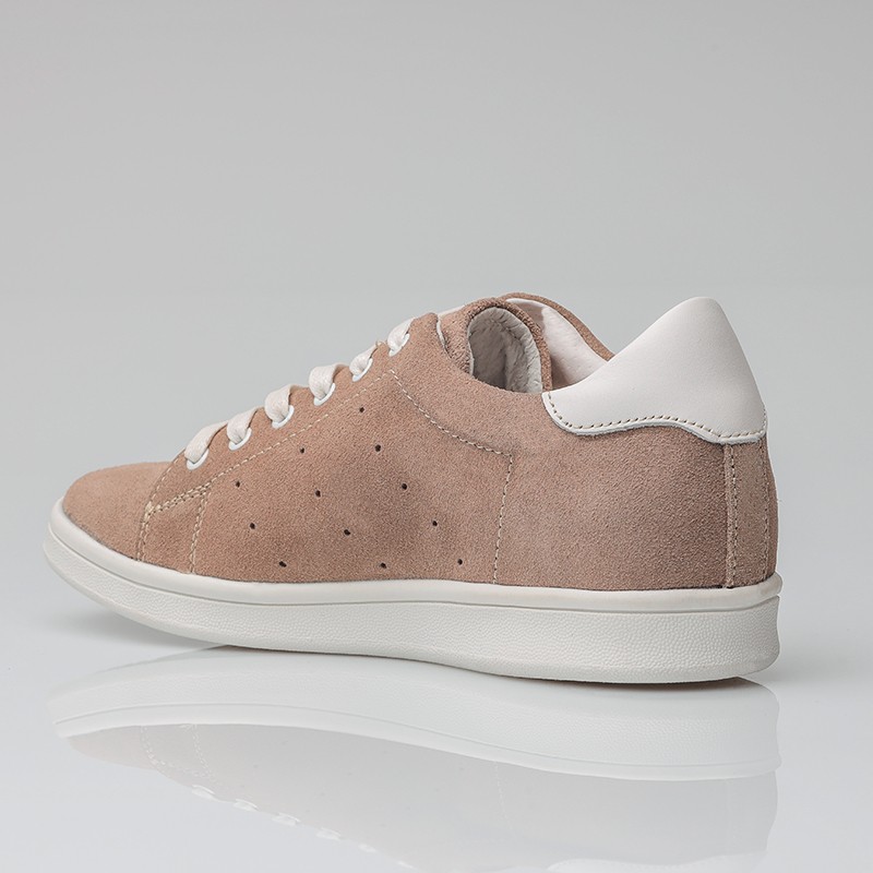 Sneaker talon compensé Homme | Beige +5,5 CM | Mario Bertulli