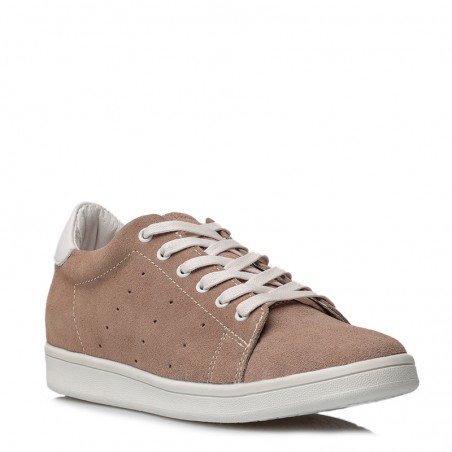 Sneaker talon compensé Homme | Beige +5,5 CM | Mario Bertulli