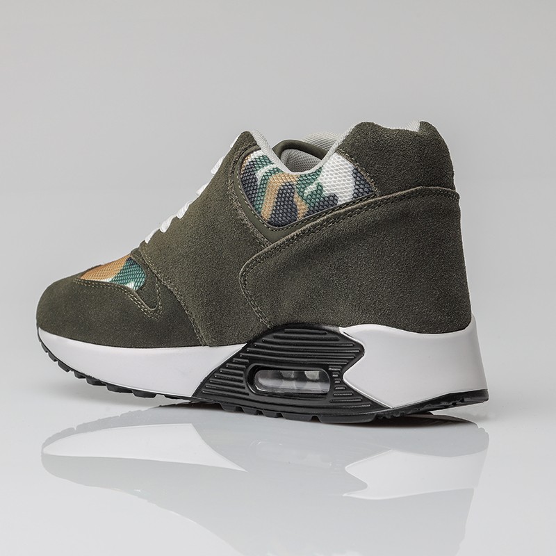 Basket Homme rehaussante  | Kaki +7 CM | Mario Bertulli