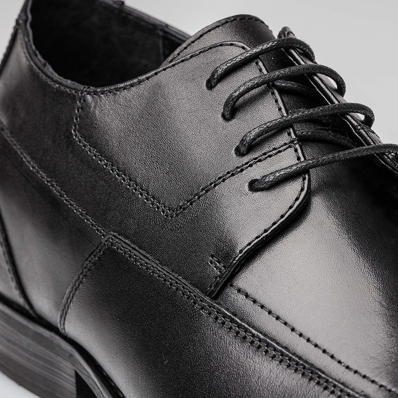 Chaussure Derby compensée Homme | Noir +6 CM | Mario Bertulli