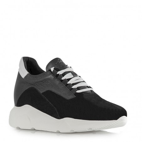 Basket Homme rehaussante  | Noir +8 CM | Mario Bertulli