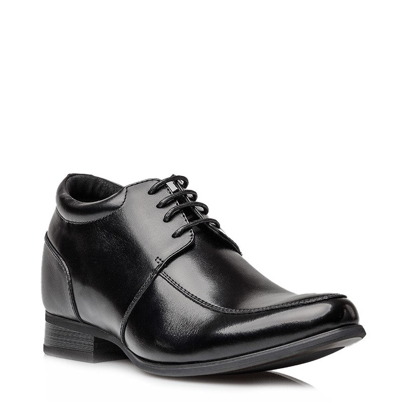 Chaussure Derby compensée Homme | Noir +7 CM | Mario Bertulli