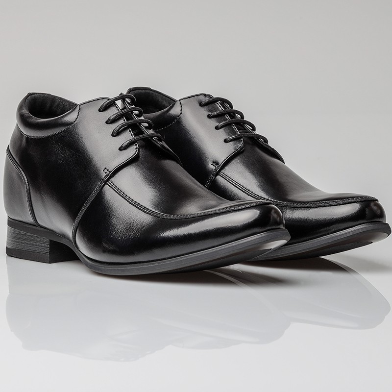 Chaussure Derby compensée Homme | Noir +7 CM | Mario Bertulli