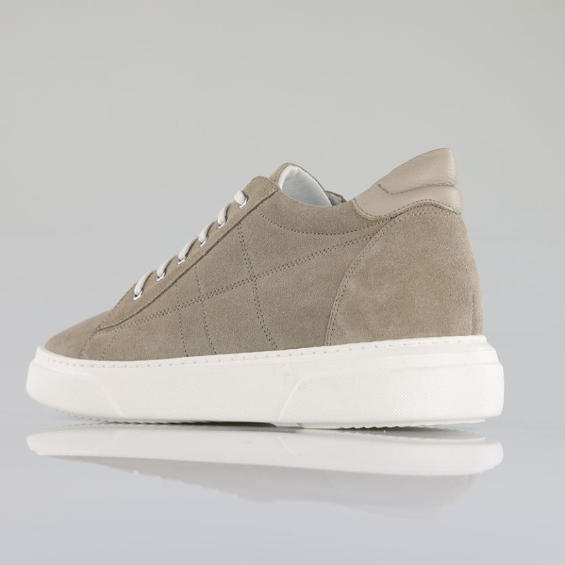 Sneaker talon compensé Homme | Sable +7,5 cm | Mario Bertulli