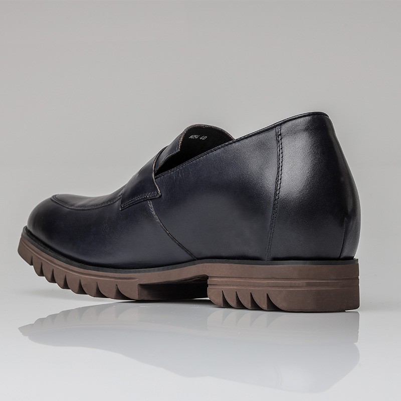 Mocassin rehaussant Homme | Bleu +6,5 CM | Mario Bertulli