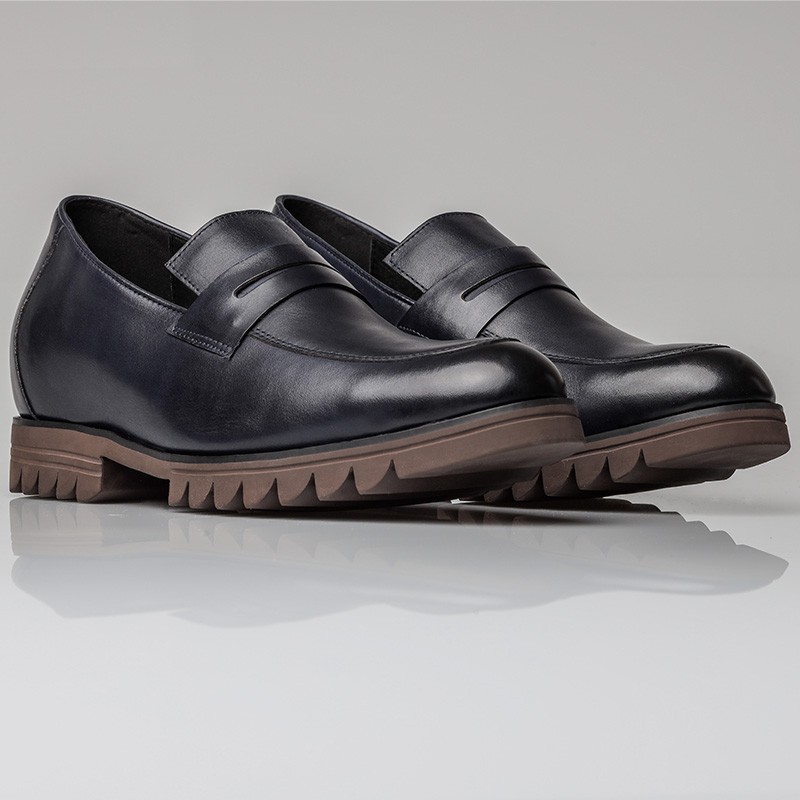 Mocassin rehaussant Homme | Bleu +6,5 CM | Mario Bertulli