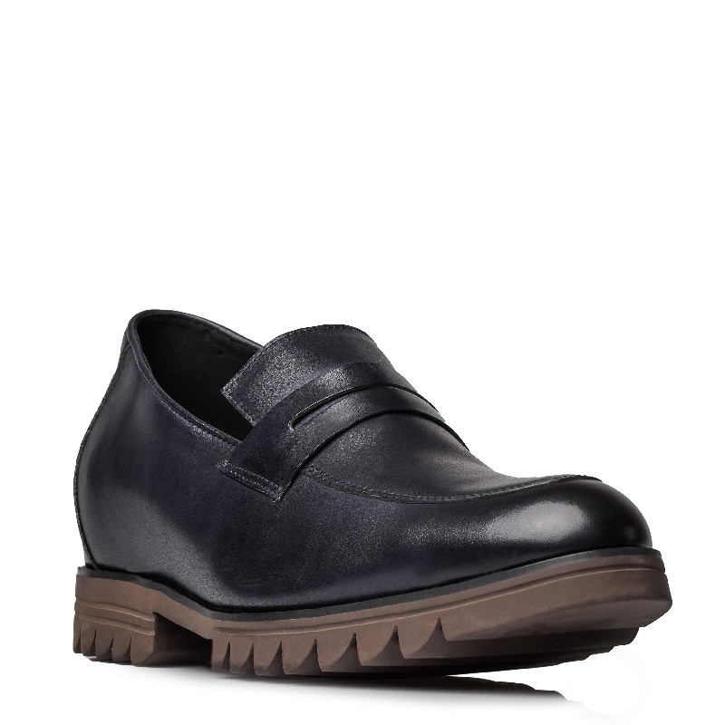 Mocassin rehaussant Homme | Bleu +6,5 CM | Mario Bertulli