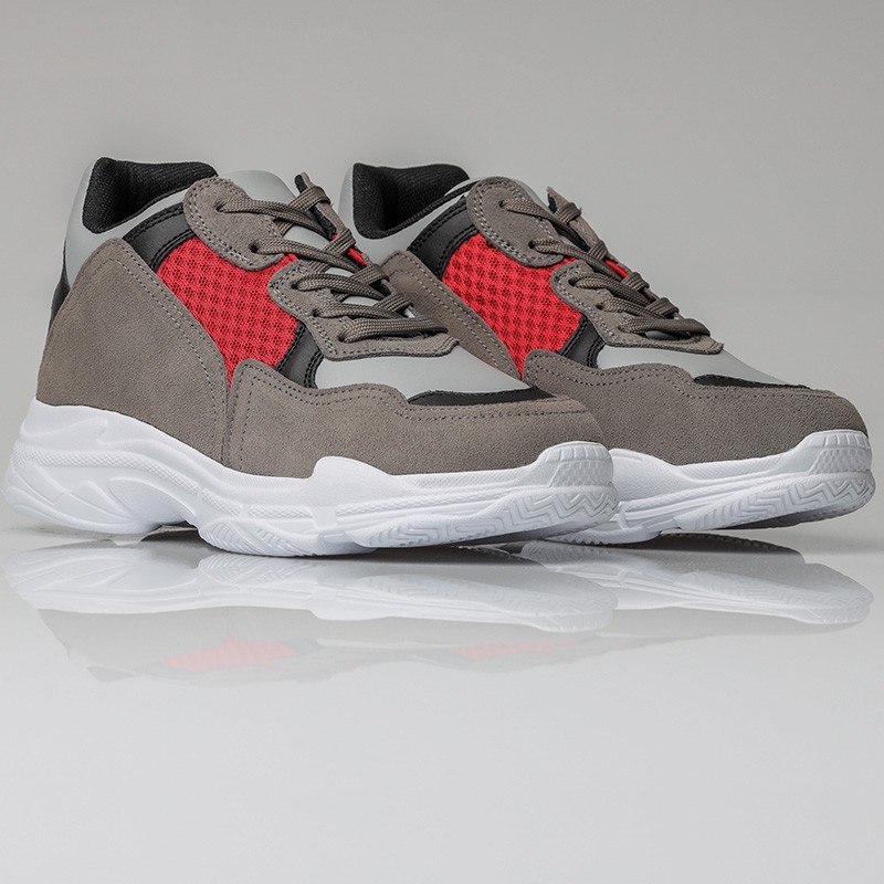 Basket Homme rehaussante  | Gris +7 CM | Mario Bertulli
