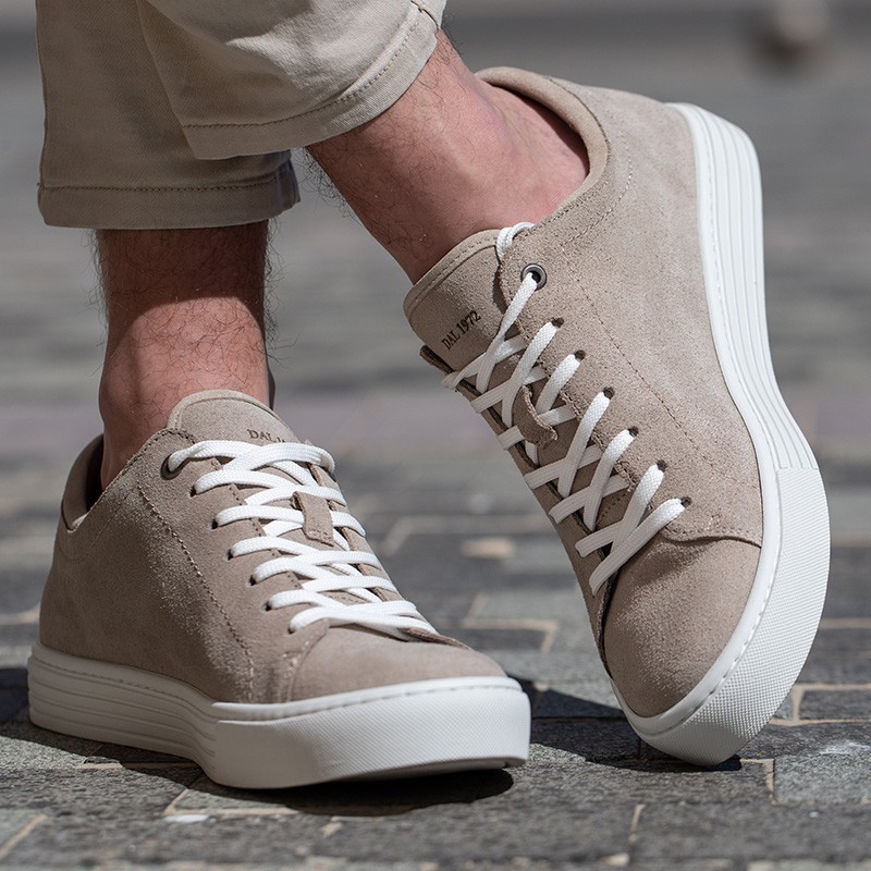 Sneaker talon compensé Homme | Sable +6 CM | Mario Bertulli