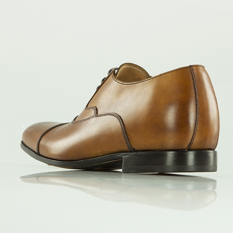 Richelieu compensé Homme | Marron clair +6 CM | Mario Bertulli