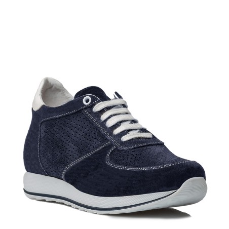 Sneaker talon compensé Homme | Marine +7 CM | Mario Bertulli