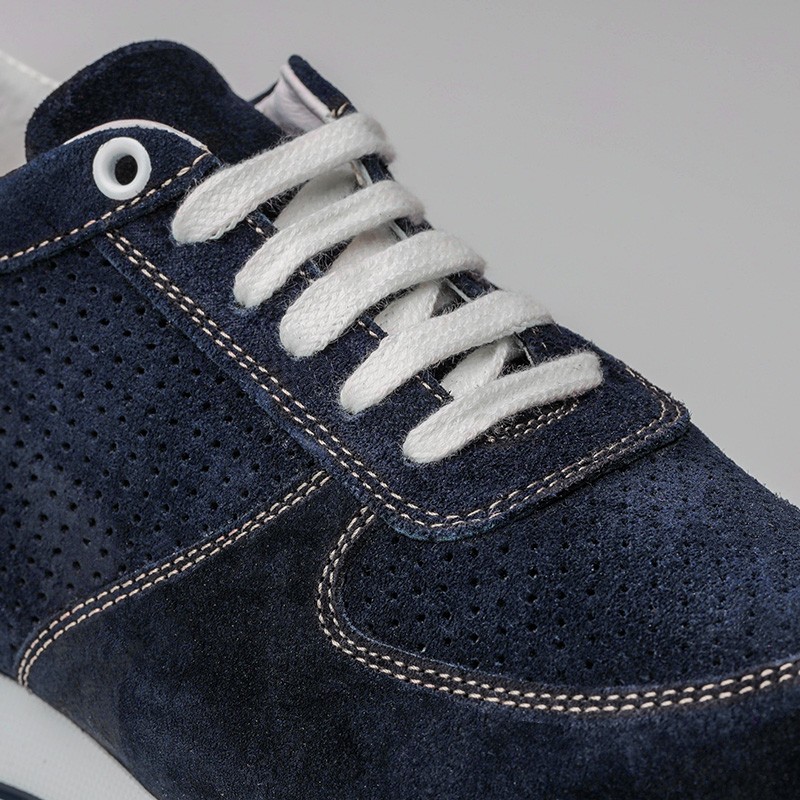 Sneaker talon compensé Homme | Marine +7 CM | Mario Bertulli